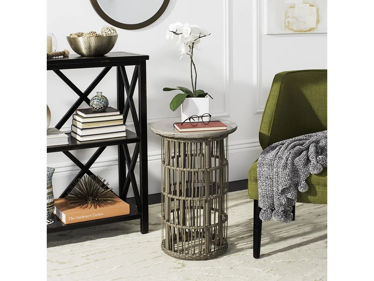 Table d'appoint pour l'extérieur Gris foncé 40 X 40 X 43.94 cm - Sonya