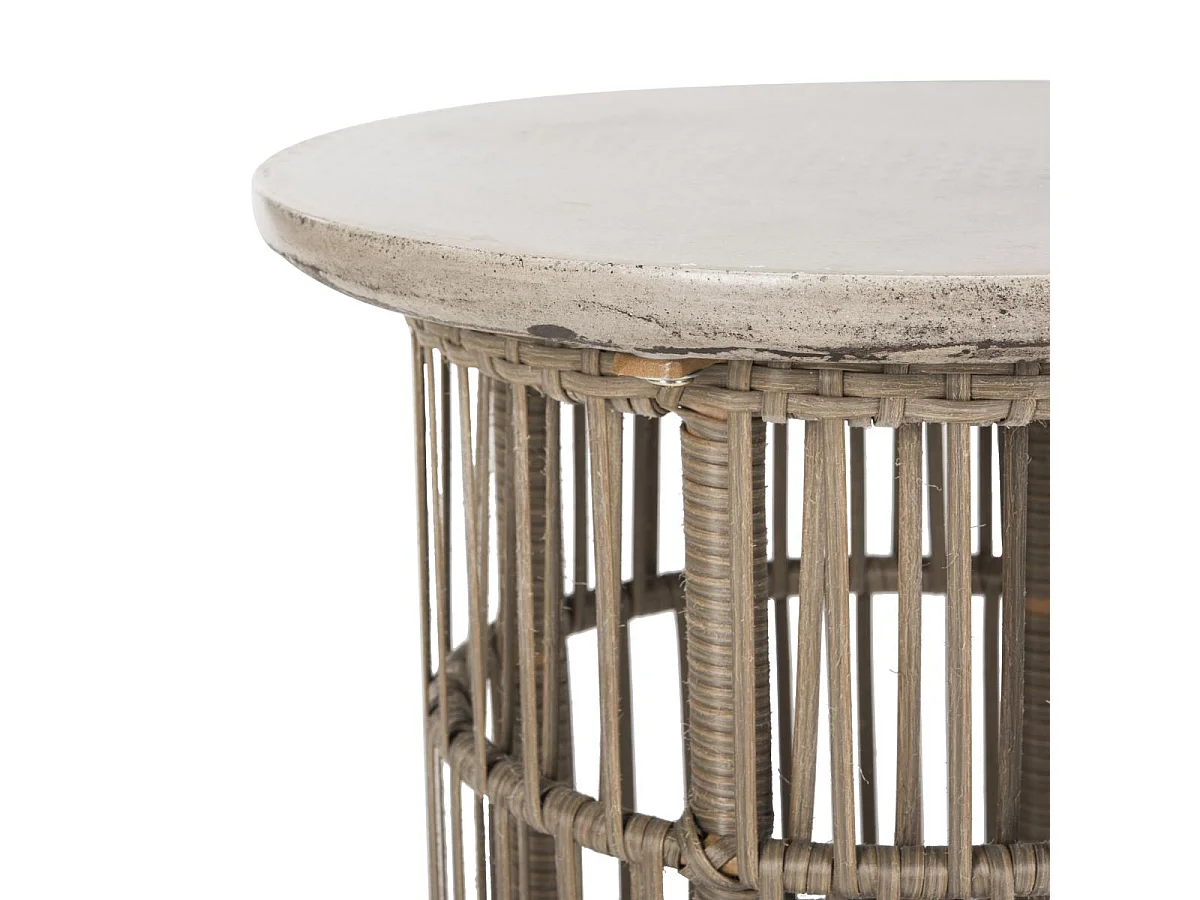 Table d'appoint d'extérieur Foncé Gris 40 x 40 x 59 cm - Sonya