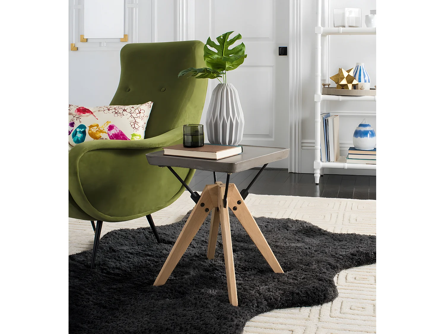 Table d'appoint pour l'extérieur Gris foncé 46 X 46 X 43.94 cm - Hortensia