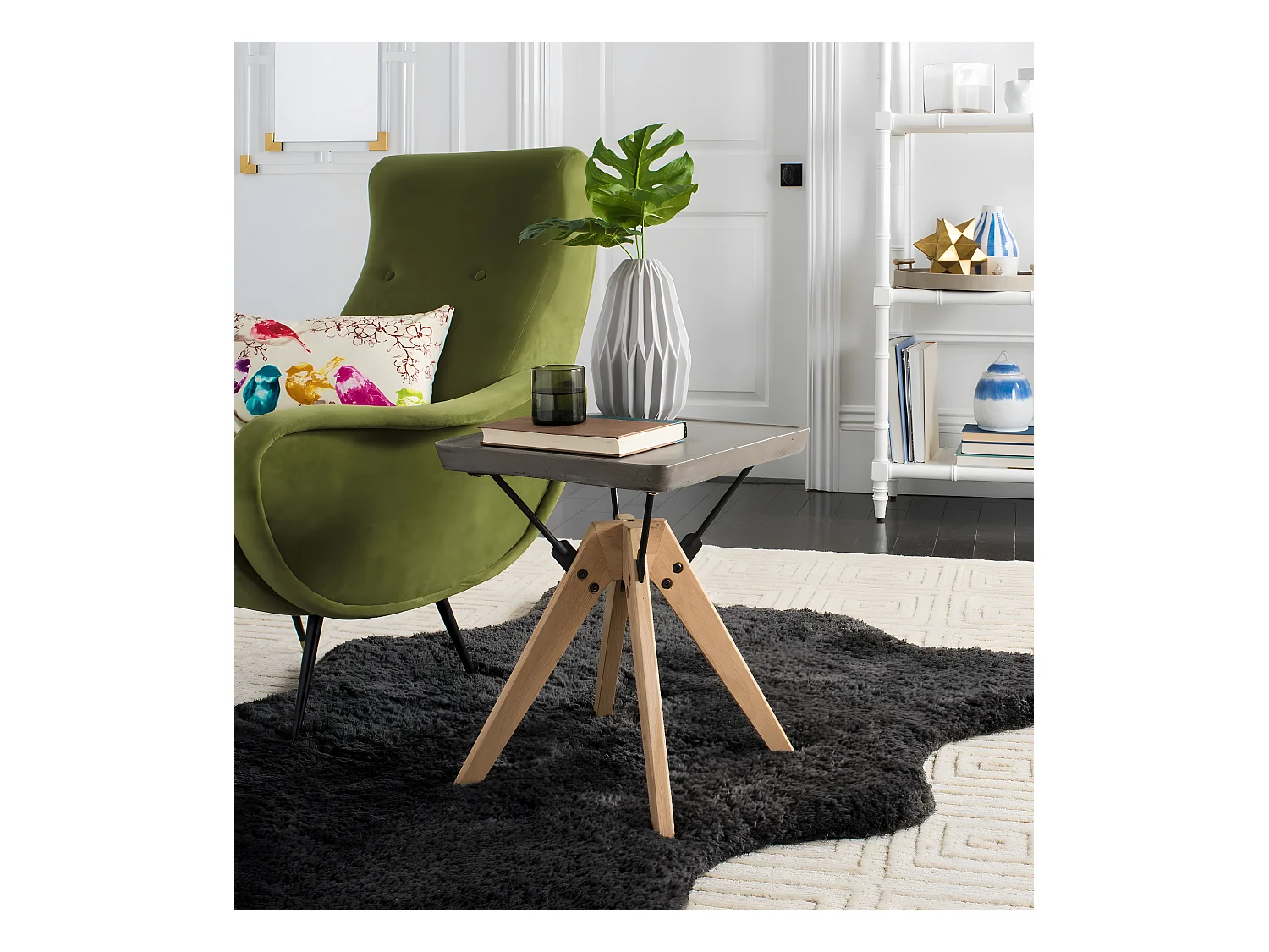 Table d'appoint pour l'extérieur Gris foncé 46 X 46 X 43.94 cm - Hortensia