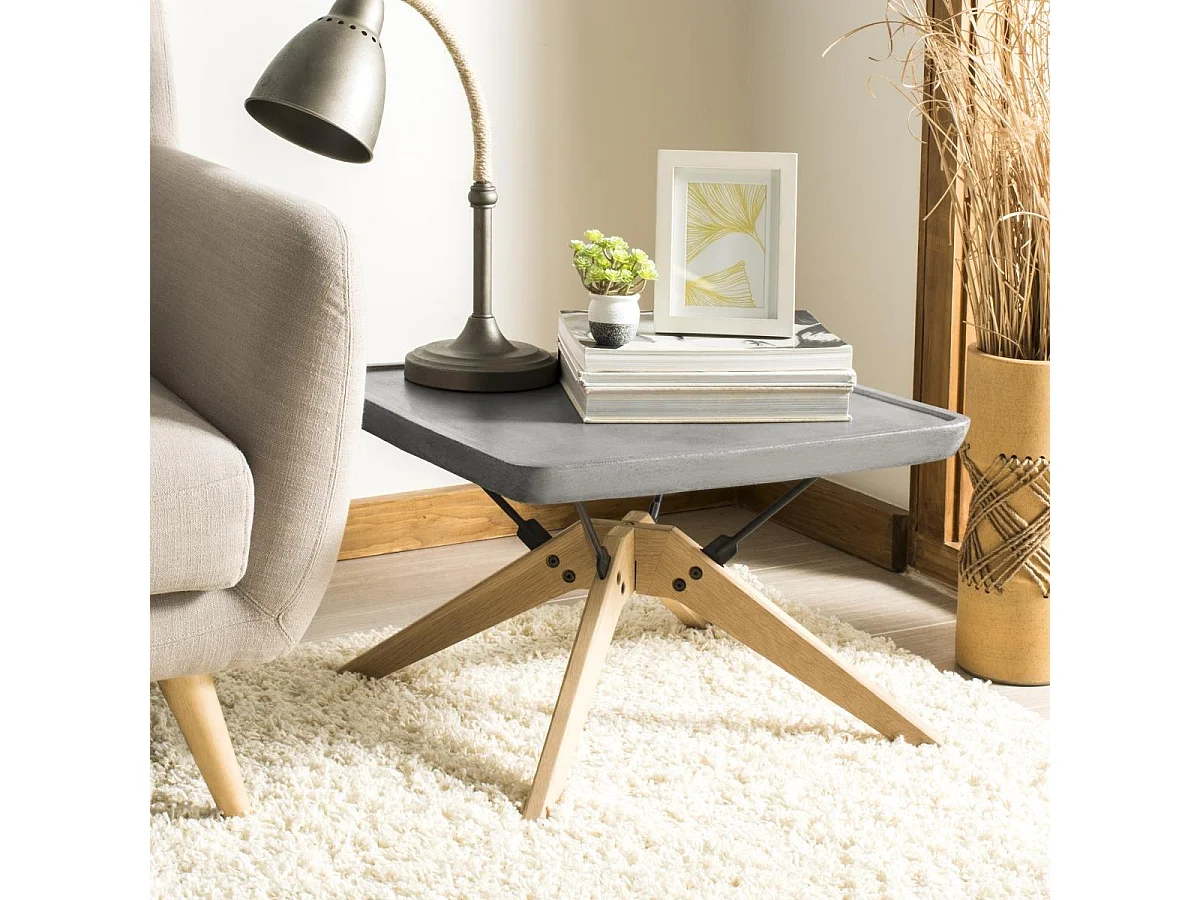 Table basse d'extérieur Gris foncé 56 X 56 X 43.94 cm - Jocelyn