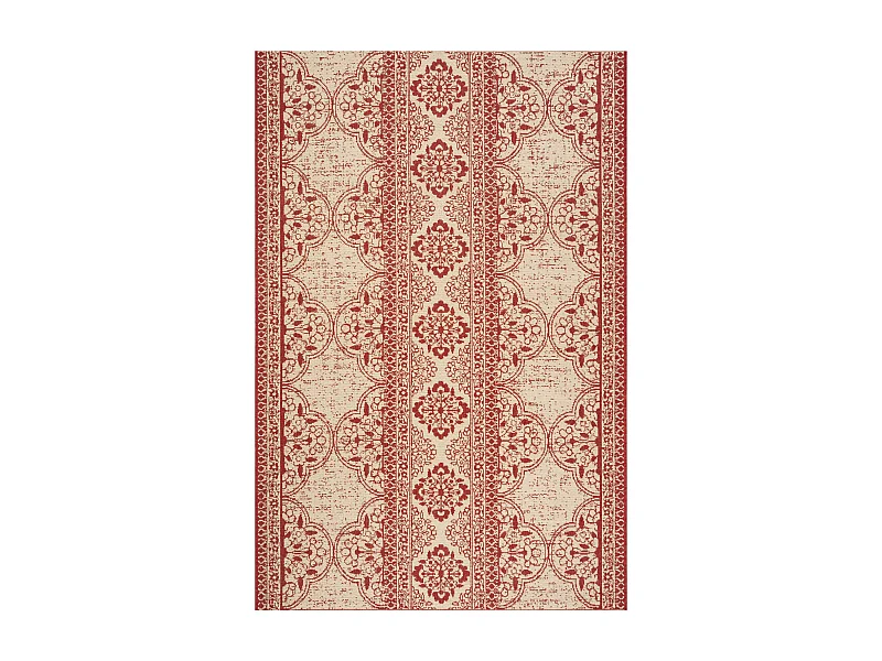 Tapis Rouge/Neutre 122 X 183 cm - Borano