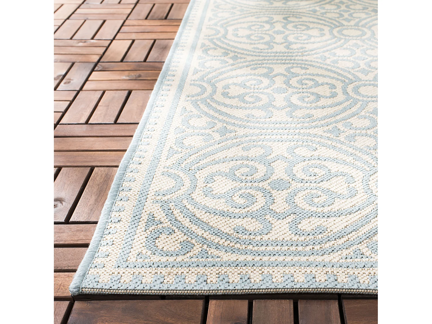 Tapis Bleu/Neutre 91 X 152 cm - Alicudi