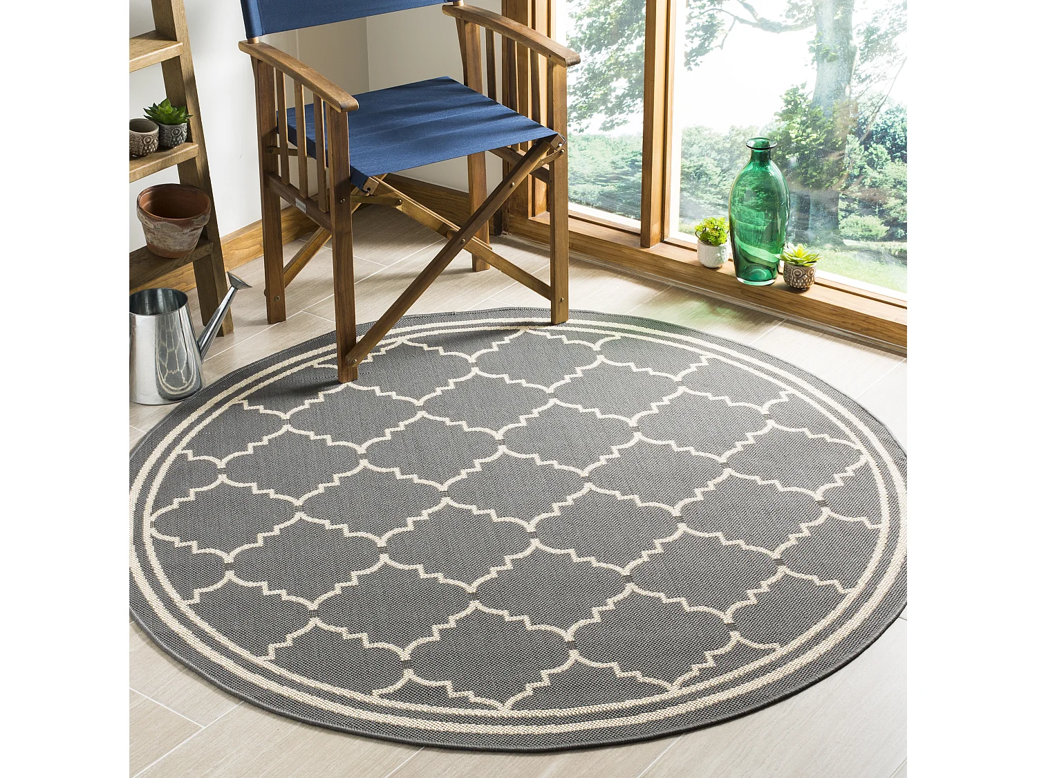 Tapis Gris/Neutre 160 X 160 cm - Oriah