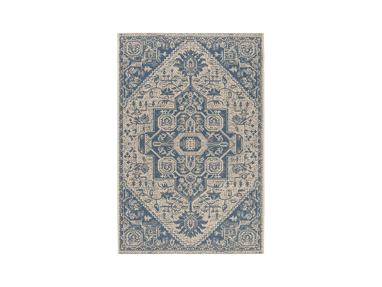 Tapis Bleu/Neutre 91 X 152 cm - Elba