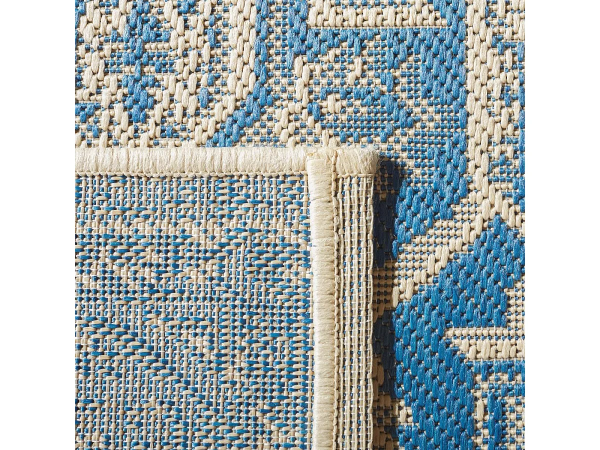 Tapis Bleu/Neutre 91 X 152 cm - Elba
