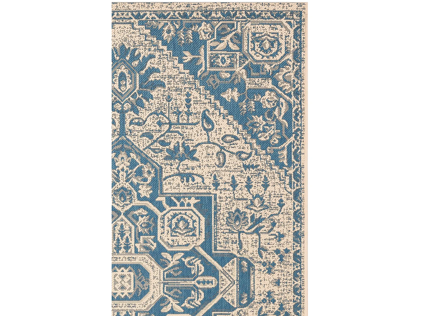 Tapis Bleu/Neutre 91 X 152 cm - Elba