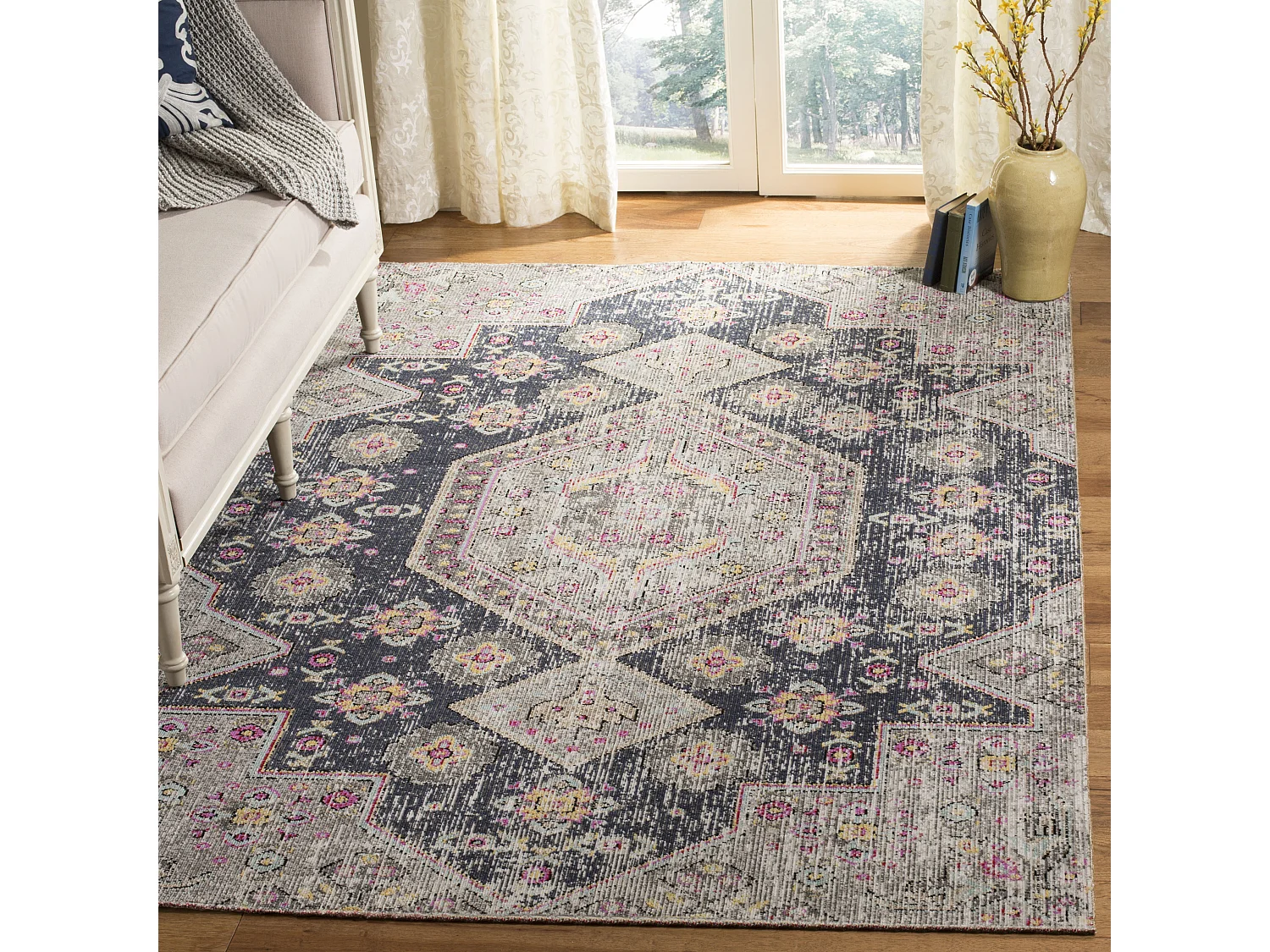 Tapis Noir/Multicolore 155 X 229 cm - Annik