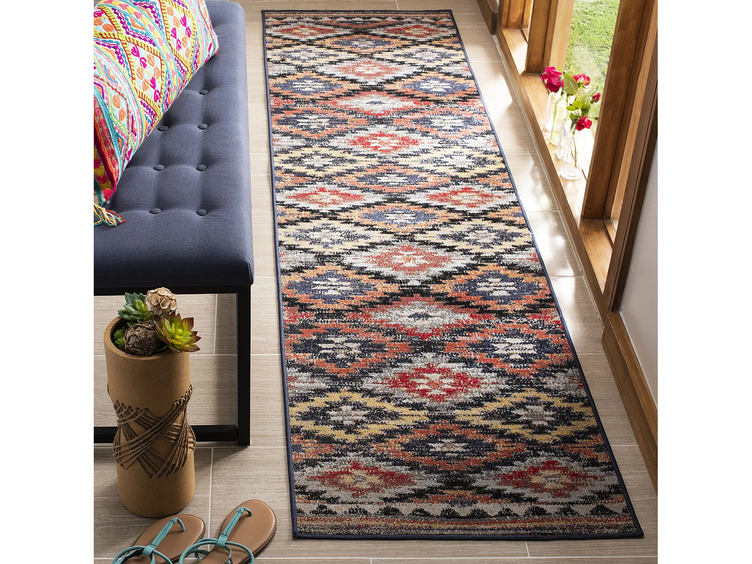 Tapis Marron/Multicolore 69 X 244 cm - Torianna