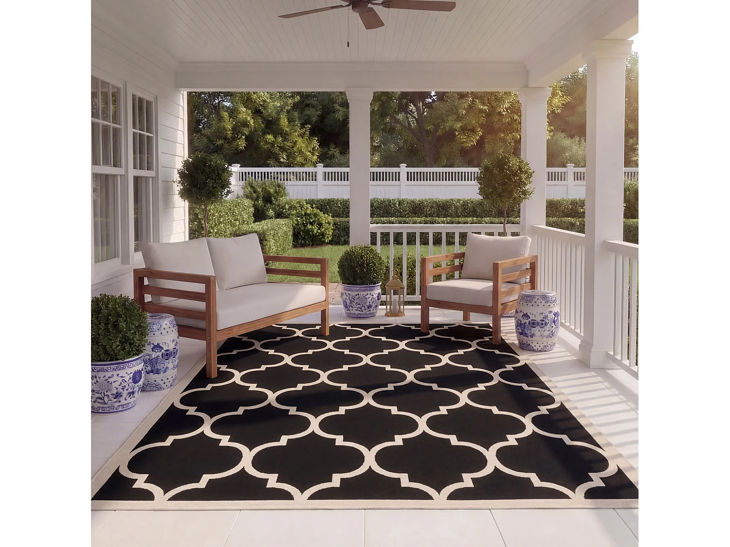 Tapis Noir/Neutre 201 X 290 cm - Arista