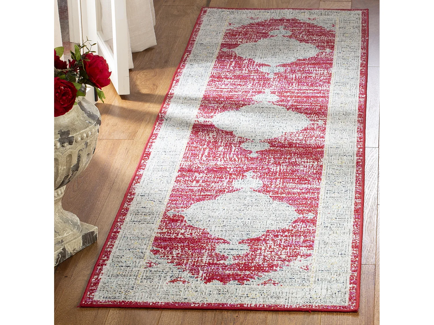 Tapis Rose/Gris 69 X 244 cm - Aleah