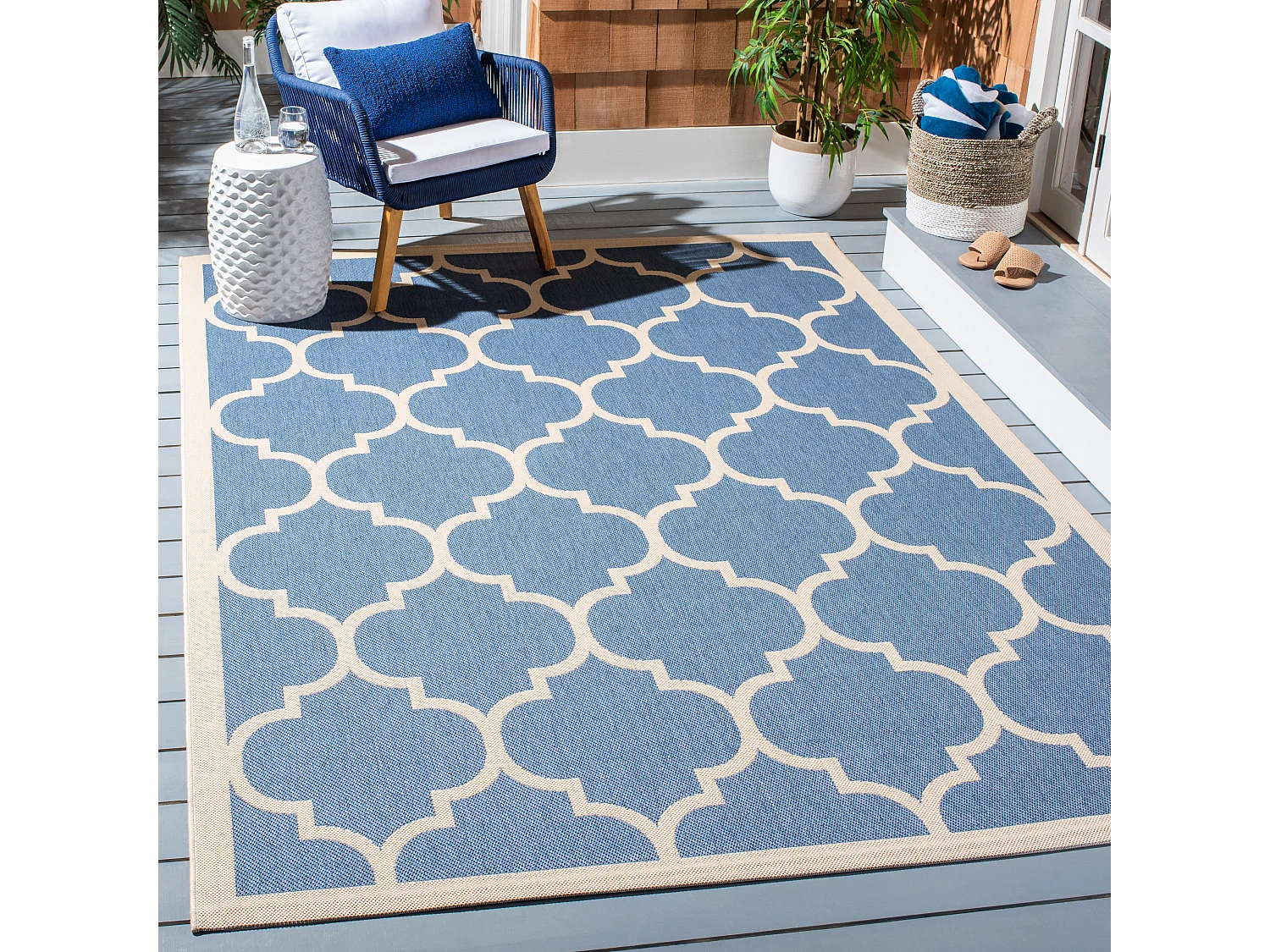 Tapis Bleu/Neutre 201 X 290 cm - Arista