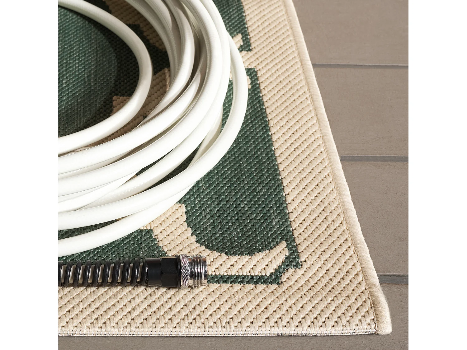 Tapis Vert/Neutre 201 X 290 cm - Lugano