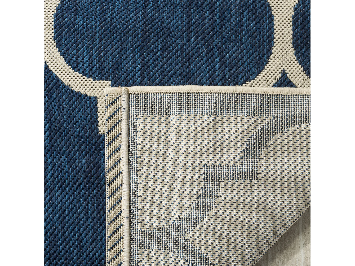 Tapis Bleu Marine/Neutre 79 X 152 cm - Arista