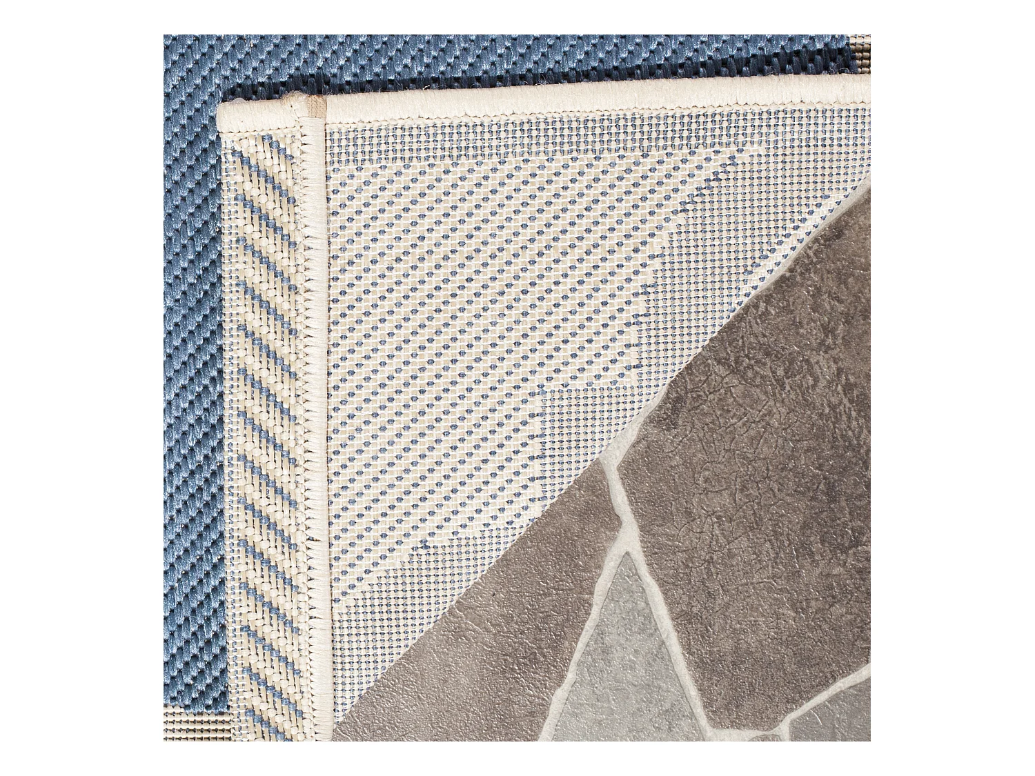 Tapis Bleu/Neutre 69 X 244 cm - Jojo