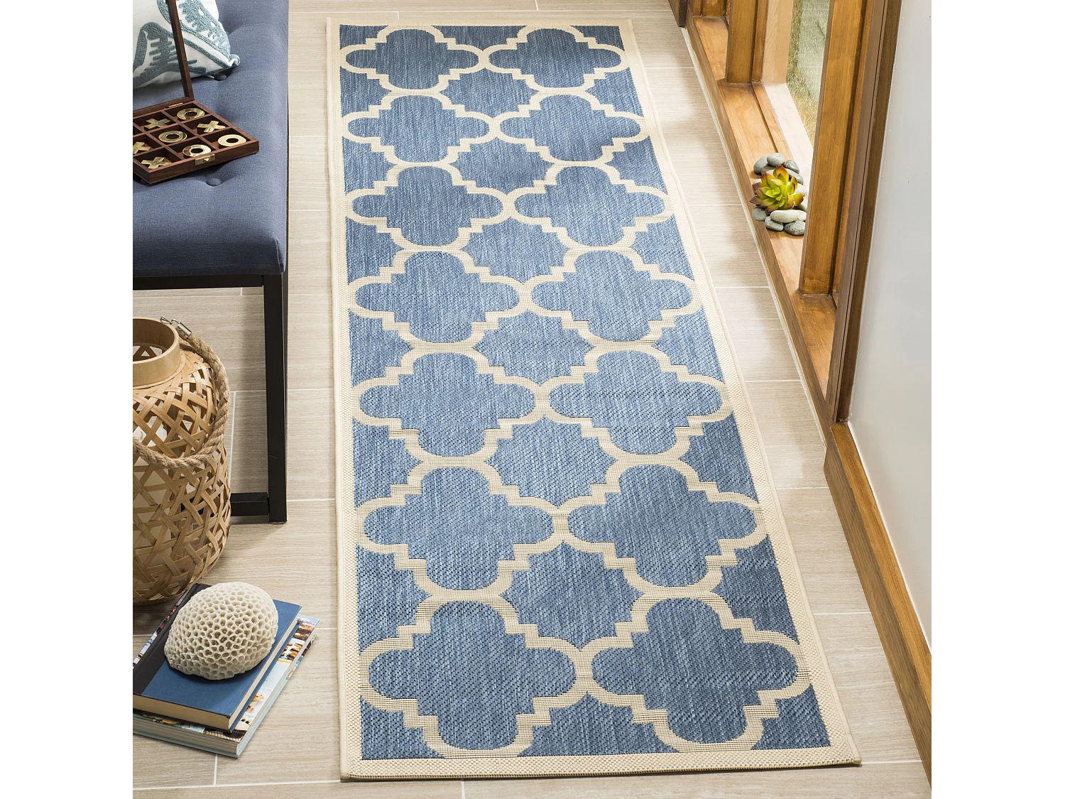 Tapis Bleu/Neutre 69 X 244 cm - Jojo
