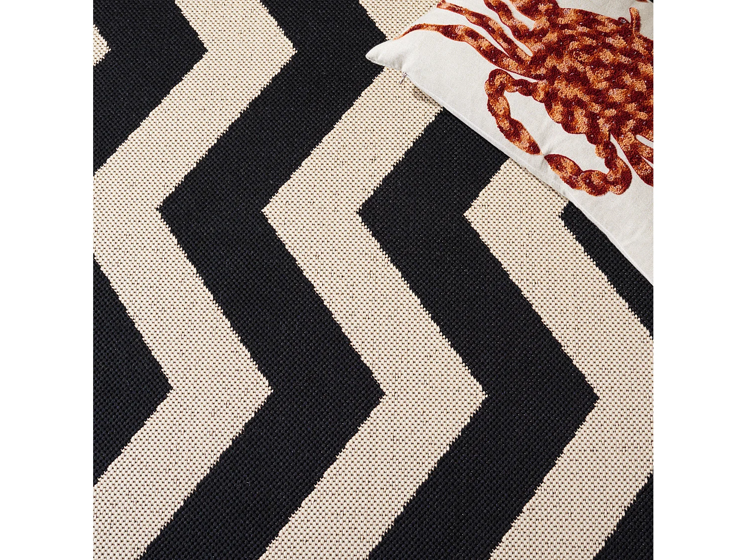 Tapis Noir/Neutre 122 X 170 cm - Amalfi