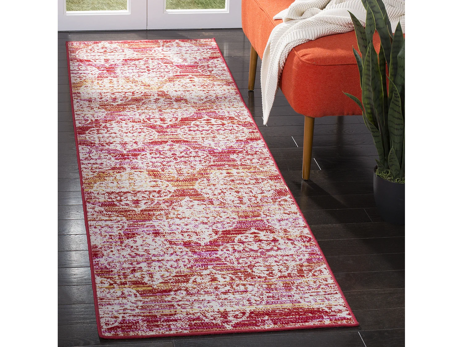 Tapis Rose/Multicolore 69 X 244 cm - Faye