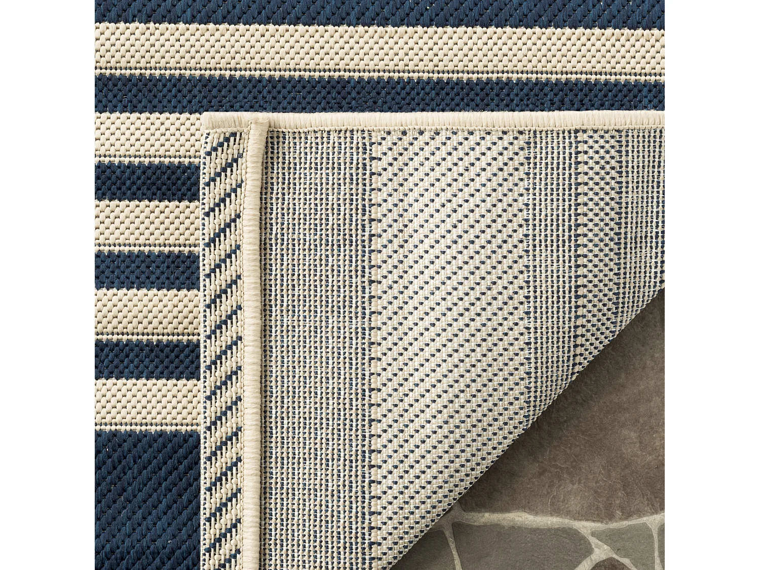 Tapis Bleu Marine/Neutre 160 X 231 cm - Gemma