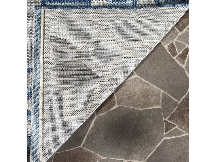 Tapis Gris/Bleu Marine 79 X 152 cm - Jade