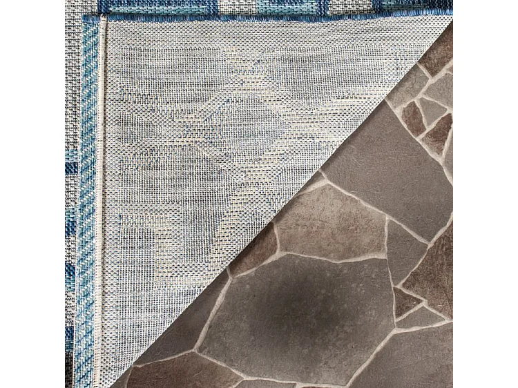 Tapis Gris/Bleu Marine 79 X 152 cm - Jade