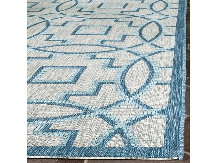 Tapis Gris/Bleu Marine 79 X 152 cm - Jade