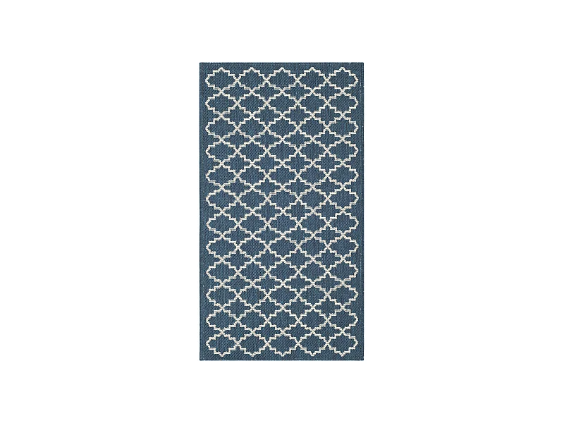 Tapis Bleu Marine/Neutre 79 X 152 cm - Zinnia
