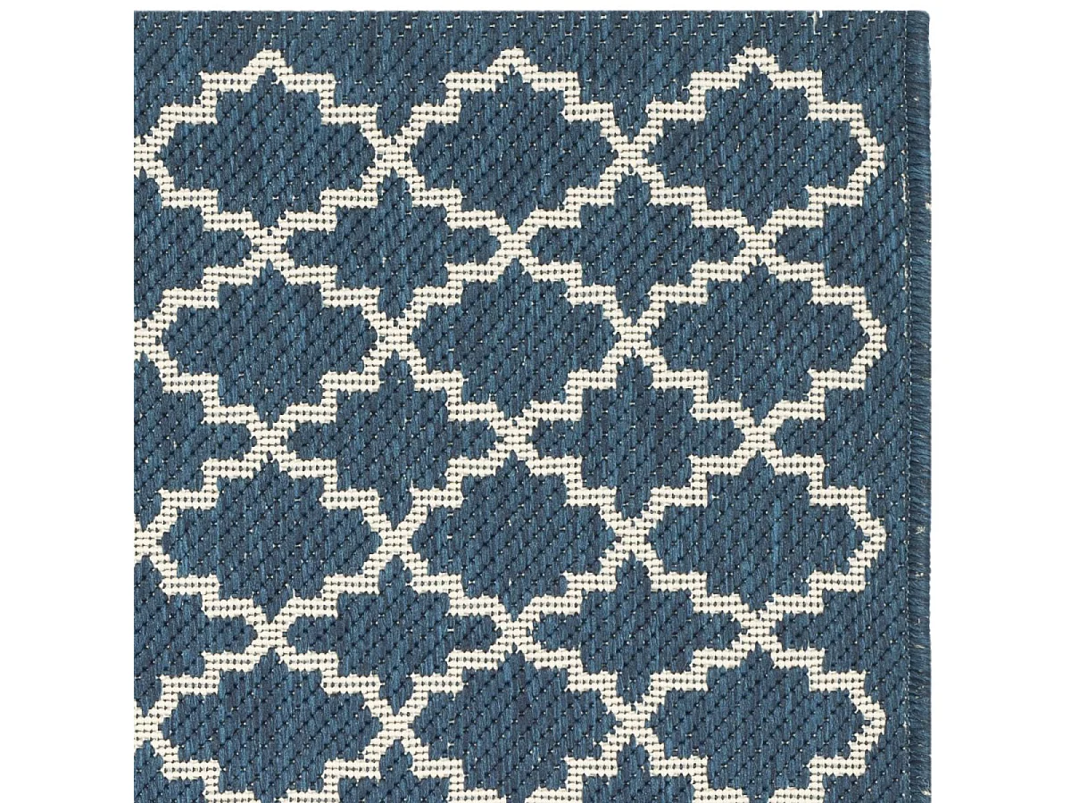 Tapis Bleu Marine/Neutre 79 X 152 cm - Zinnia