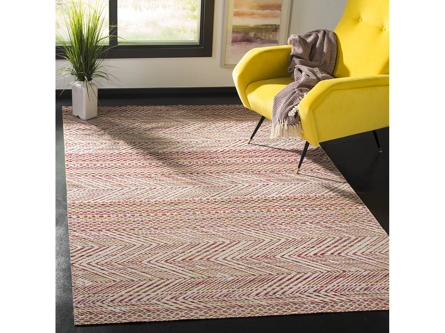 Tapis Rose/Multicolore 155 X 229 cm - Micah