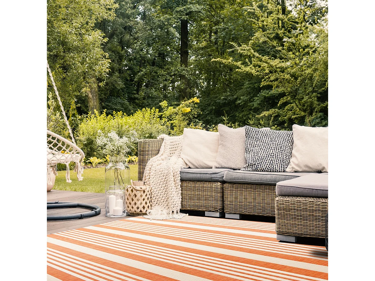 Tapis Terre cuite/Beige 160 x 231 cm - Gemma