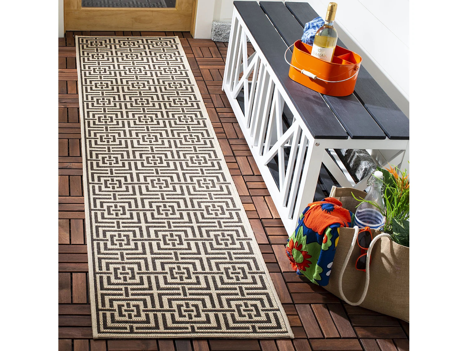 Tapis Neutre/Marron 61 X 244 cm - Lipari