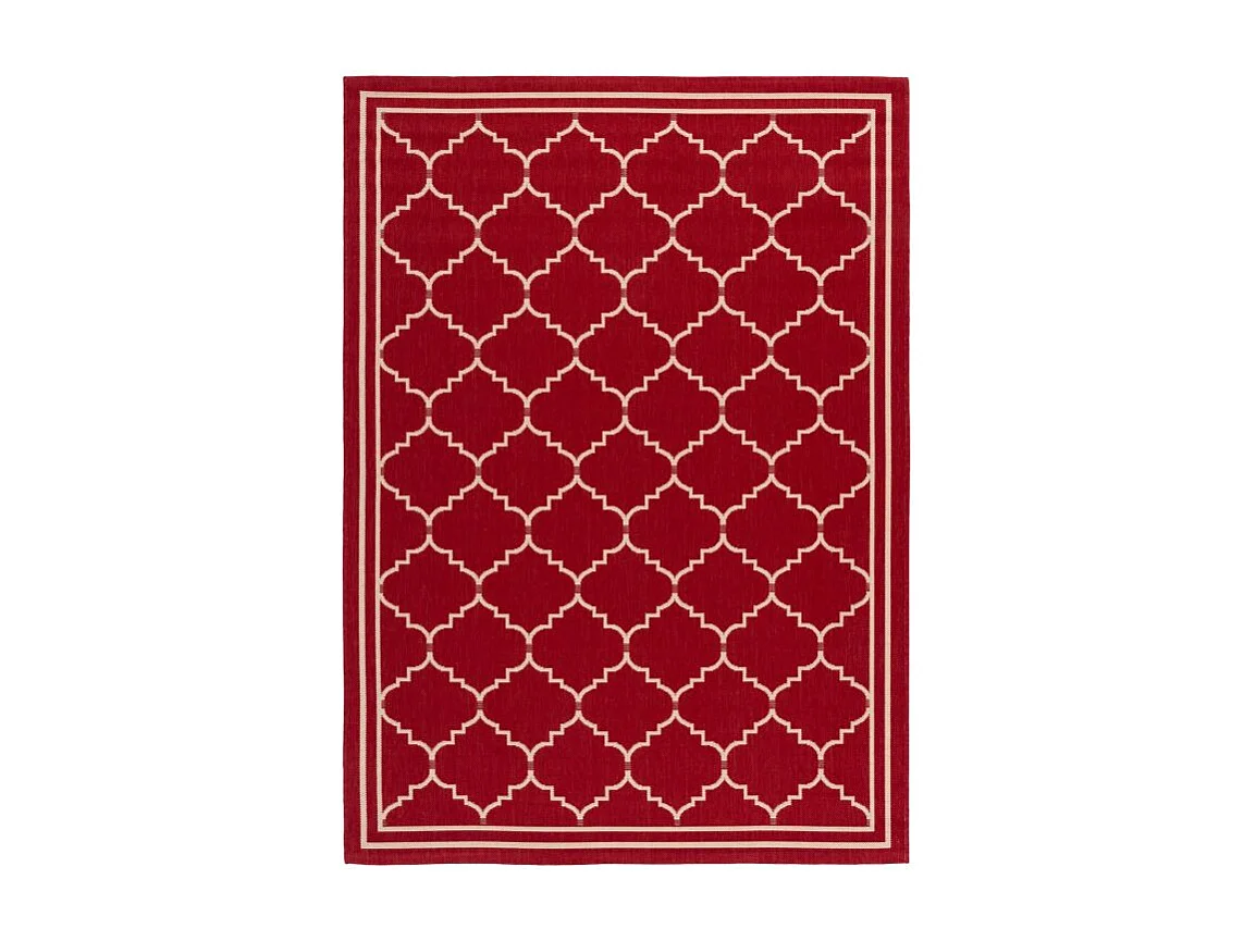Tapis Rouge/Neutre 160 X 231 cm - Oriah