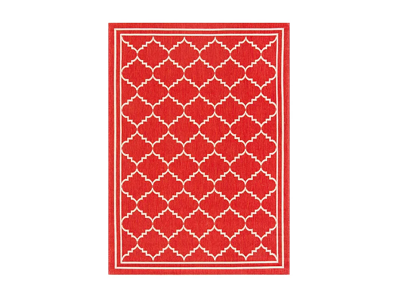 Tapis Rouge/Neutre 160 X 231 cm - Oriah