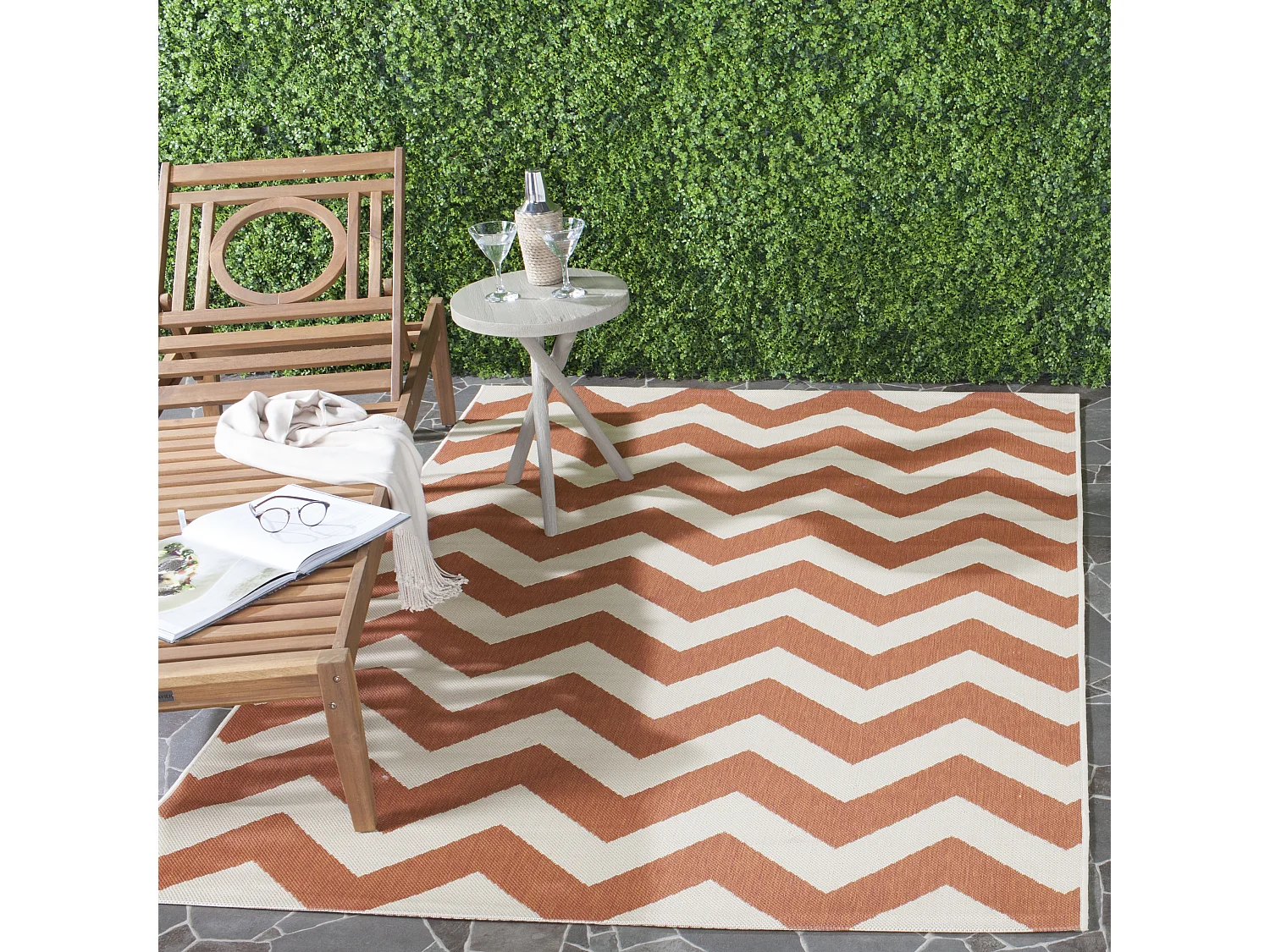 Tapis Orange/Neutre 122 X 170 cm - Chelsea
