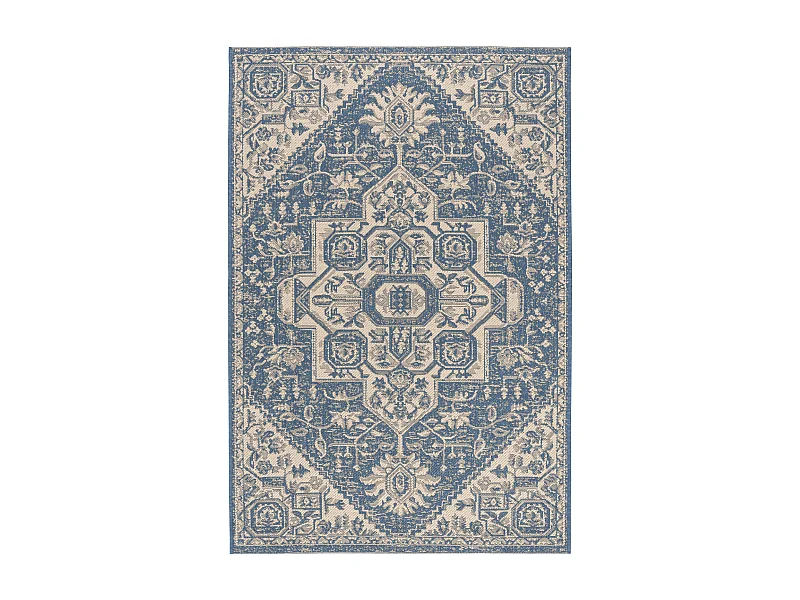 Tapis Neutre/Bleu 79 X 152 cm - Elba