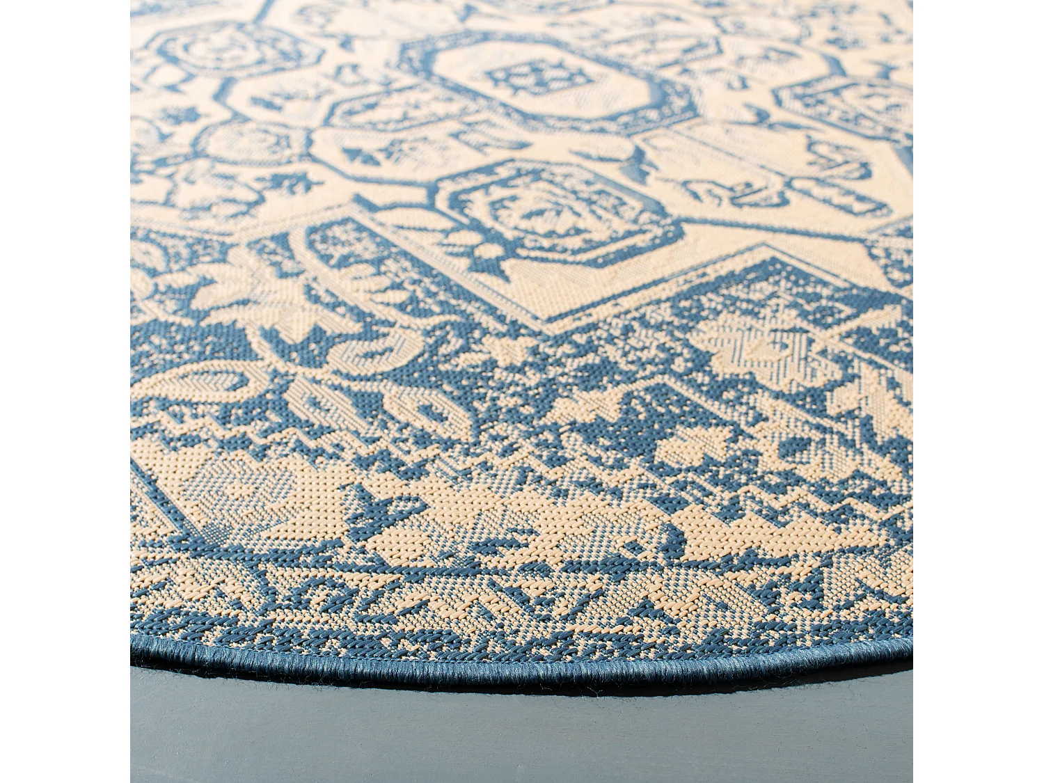 Tapis Neutre/Bleu 79 X 152 cm - Elba