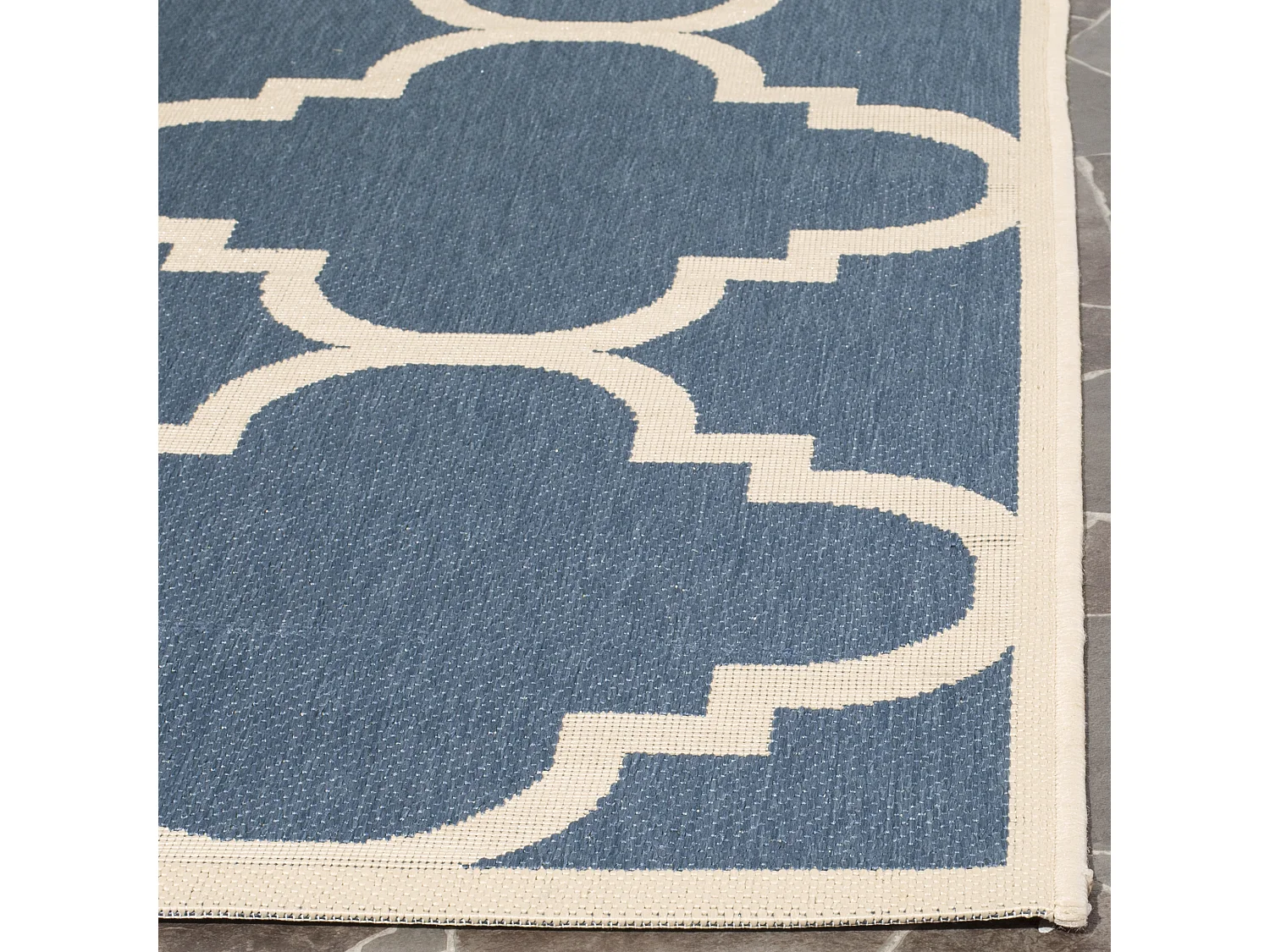 Tapis Bleu/Neutre 160 X 160 cm - Jojo