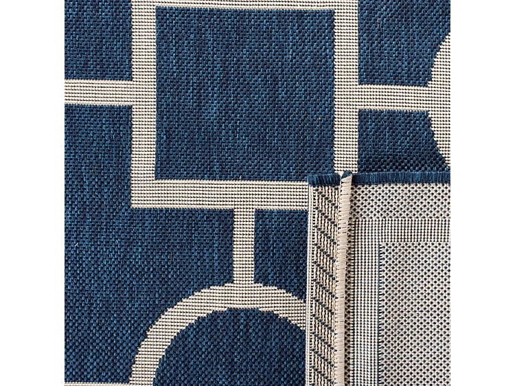 Tapis Bleu Marine/Neutre 79 X 152 cm - Capri
