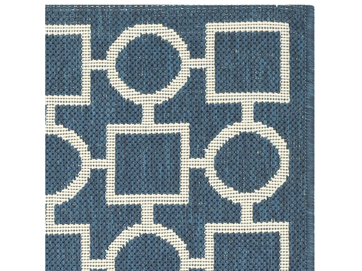 Tapis Bleu Marine/Neutre 79 X 152 cm - Capri