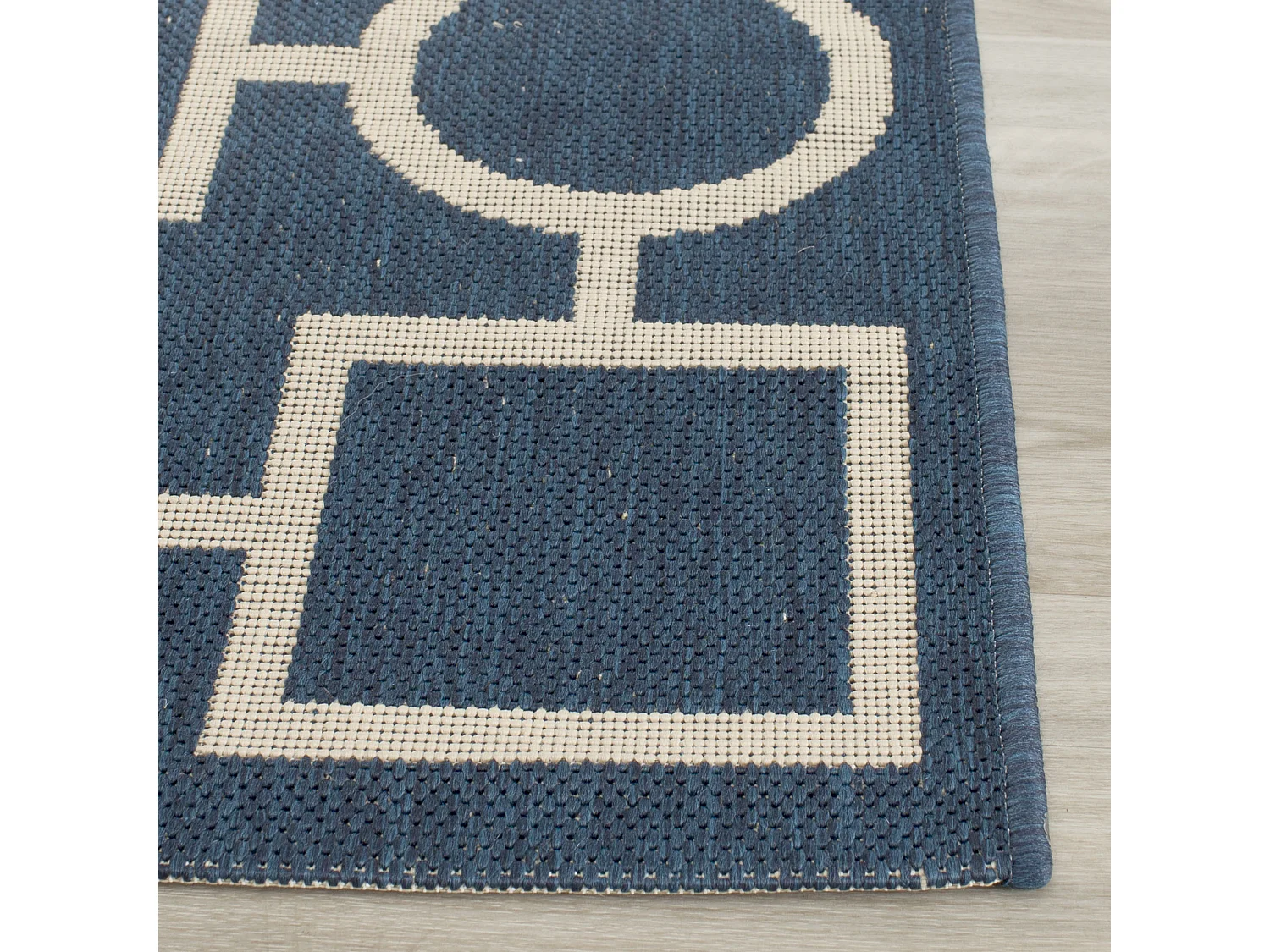 Tapis Bleu Marine/Neutre 79 X 152 cm - Capri