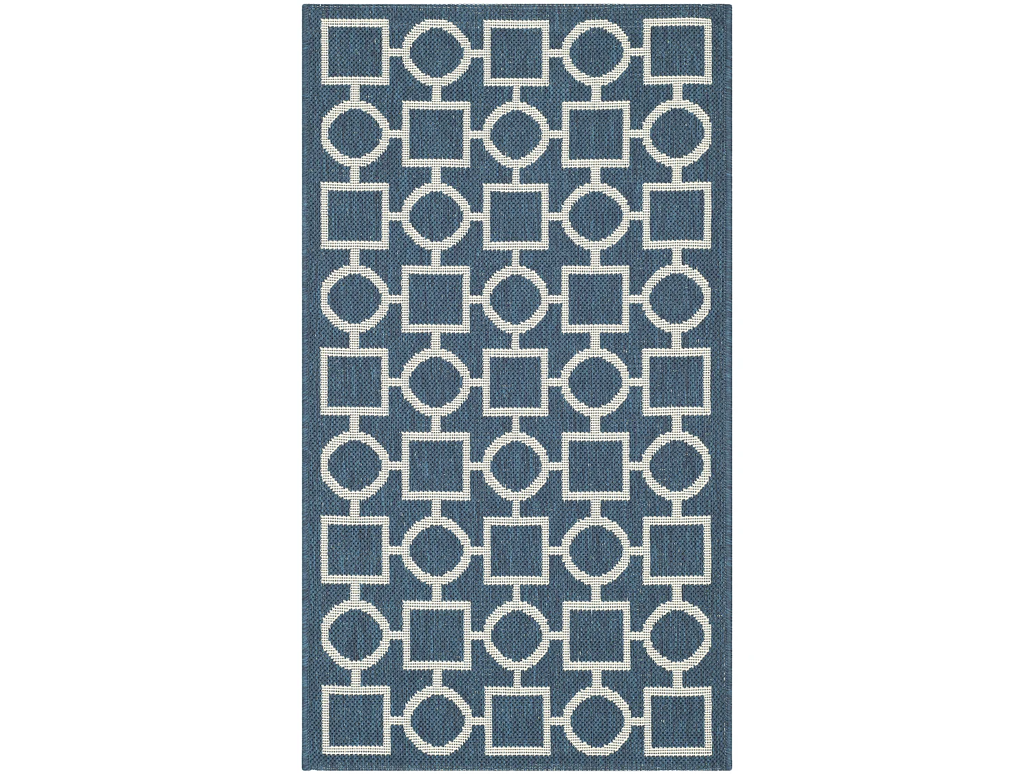 Tapis Bleu Marine/Neutre 79 X 152 cm - Capri