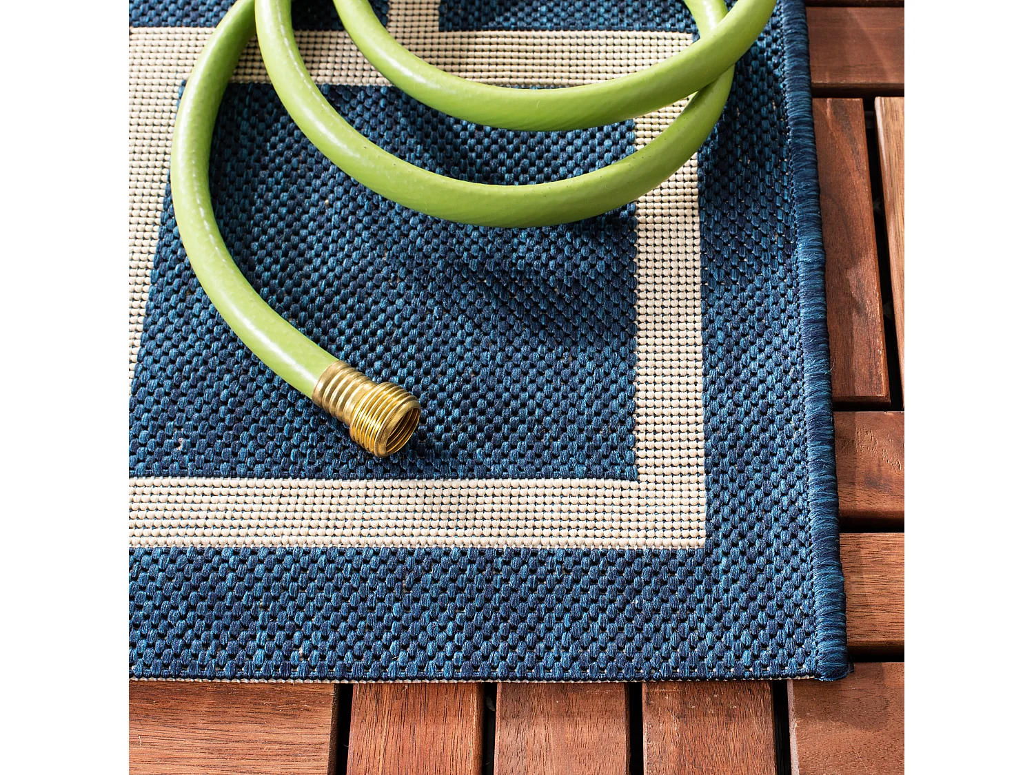 Tapis Bleu Marine/Neutre 79 X 152 cm - Capri
