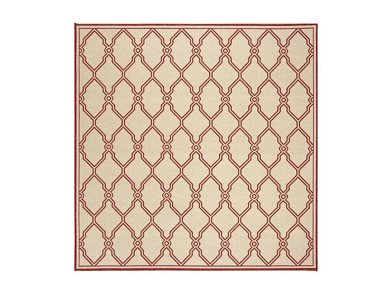 Tapis Rouge/Neutre 201 X 201 cm - Nerano