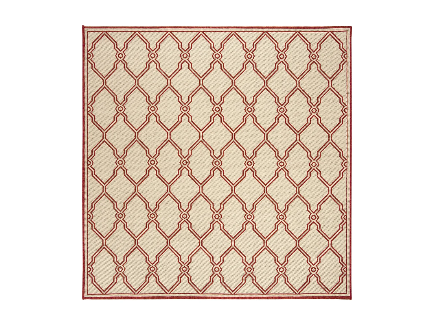 Tapis Rouge/Neutre 201 X 201 cm - Nerano