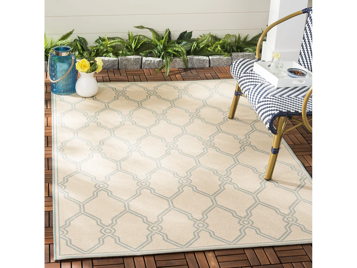 Tapis Bleu/Neutre 155 X 229 cm - Nerano