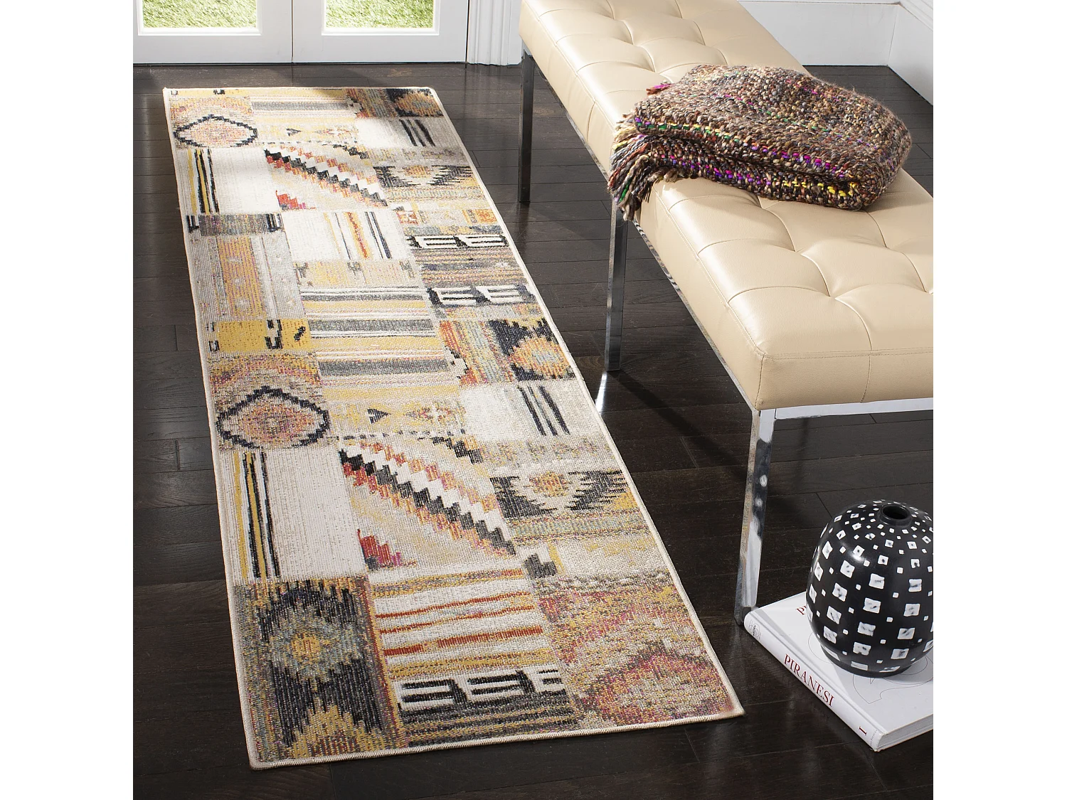Tapis Neutre/Multicolore 69 X 244 cm - Leighton
