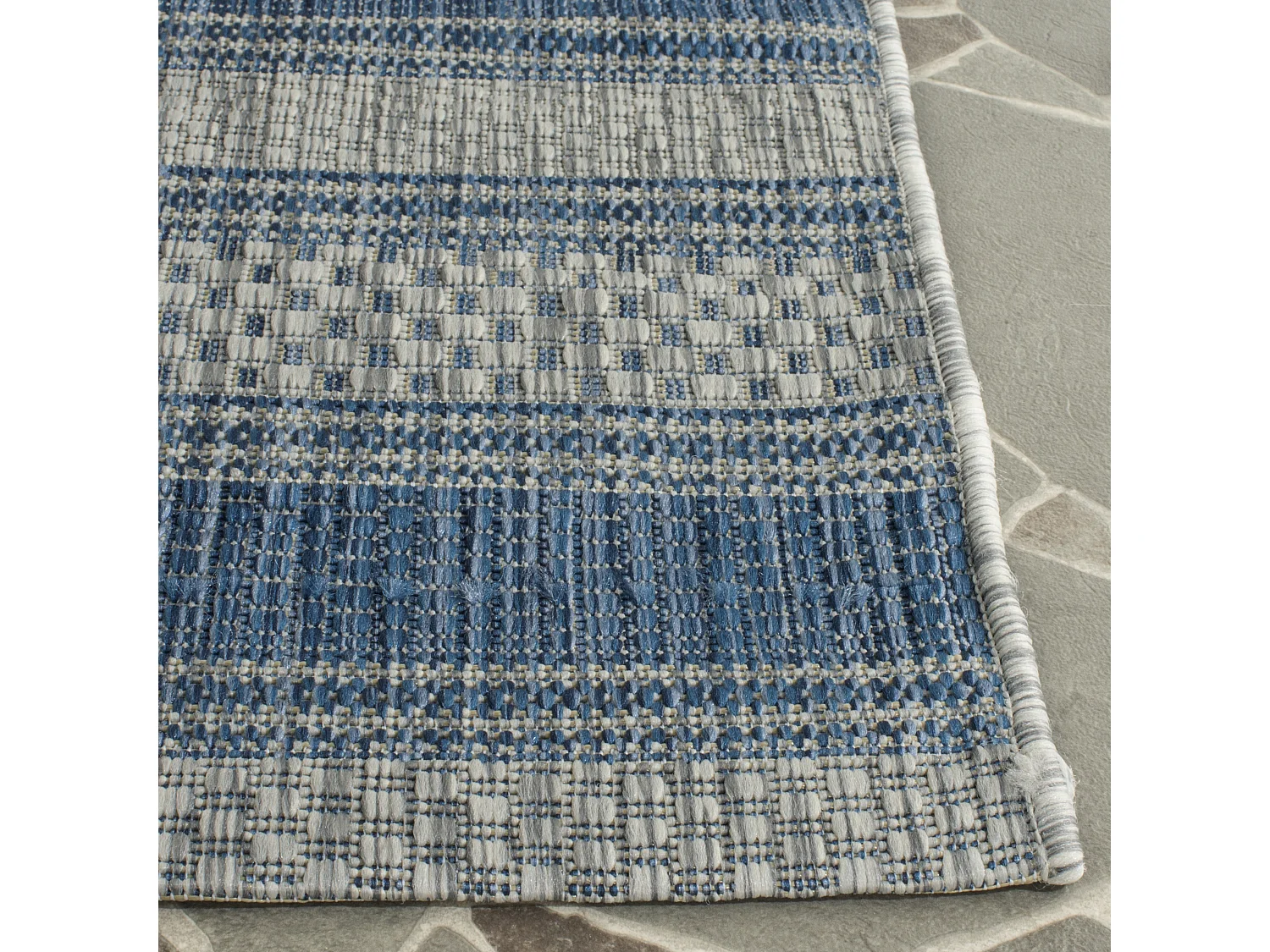 Tapis Gris/Bleu Marine 122 X 170 cm - Odessa