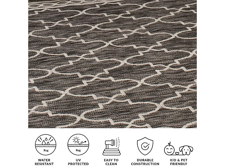 Tapis Noir/Neutre 122 X 170 cm - Aisling