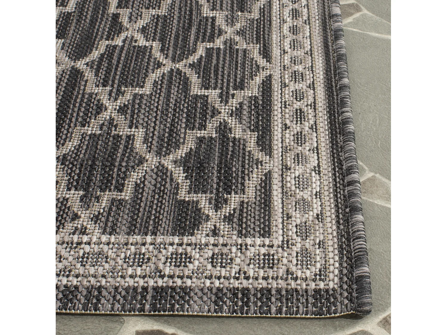 Tapis Noir/Neutre 122 X 170 cm - Aisling
