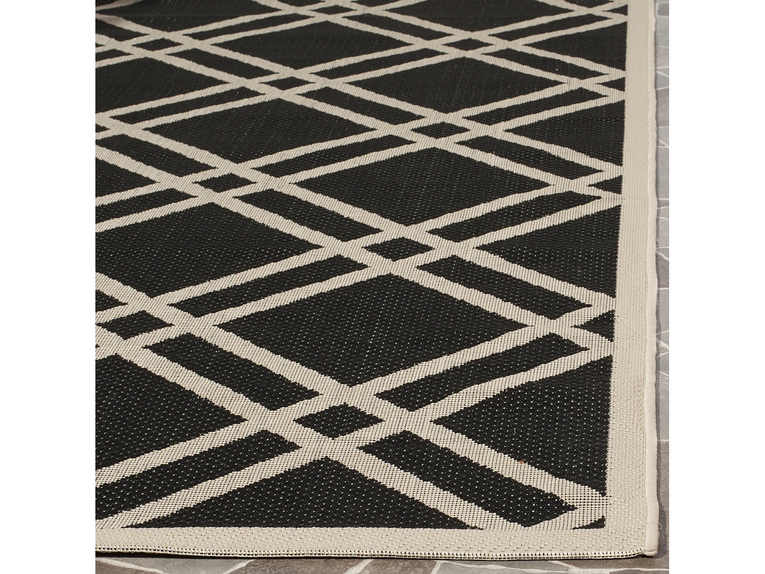 Tapis Noir/Neutre 122 X 170 cm - Thalia